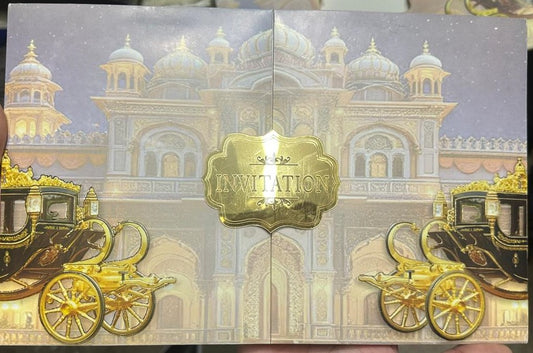 Trifold Royal Wedding Invite with bag