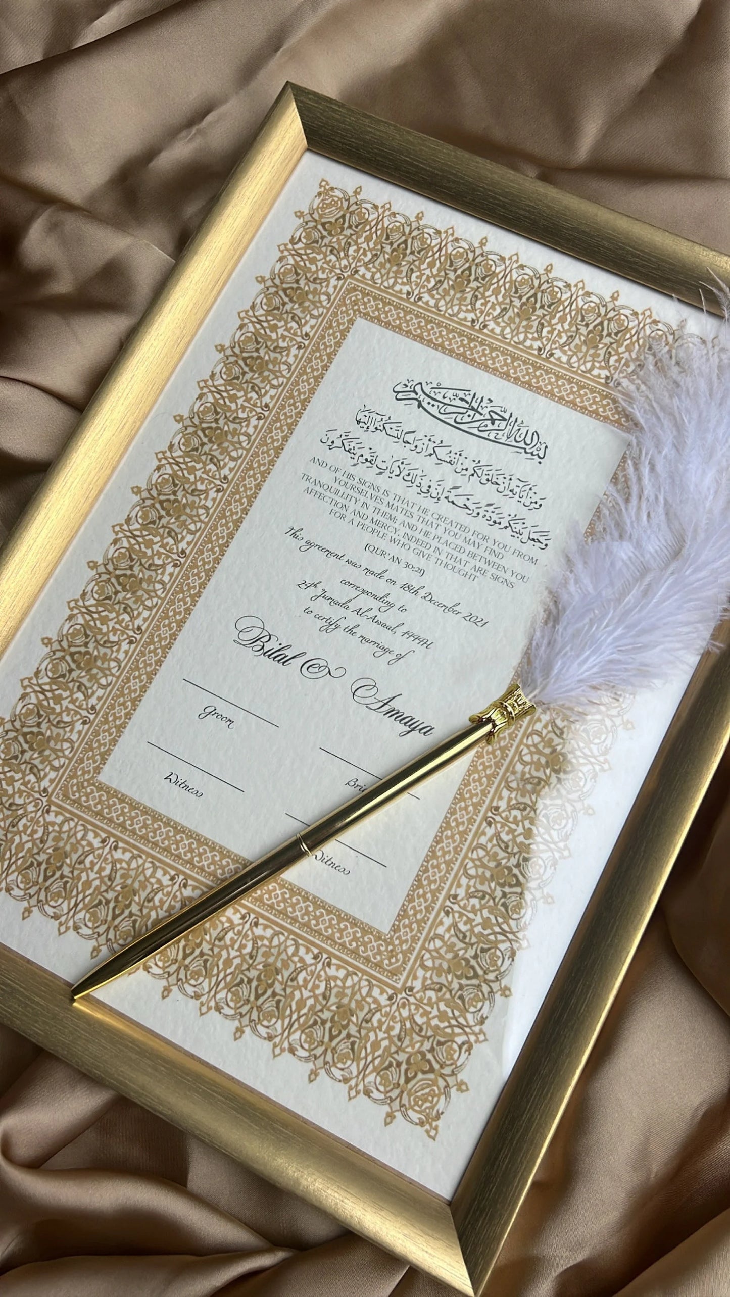 Luxury Nikkah Certificate