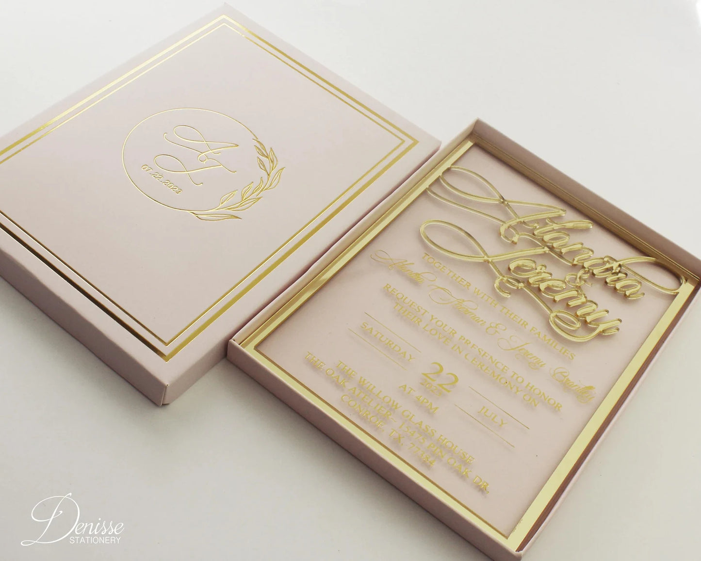 Acrylic Wedding Invitation